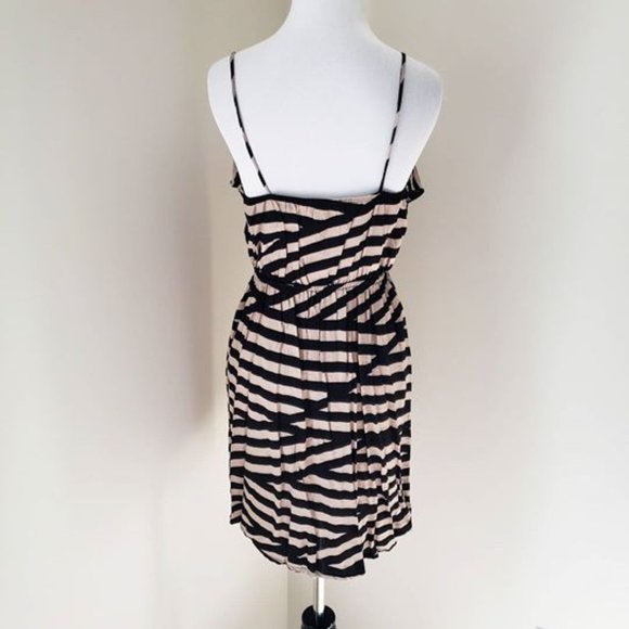 Soprano Black & Beige Tan Stripe Sundress - Picture 2 of 7
